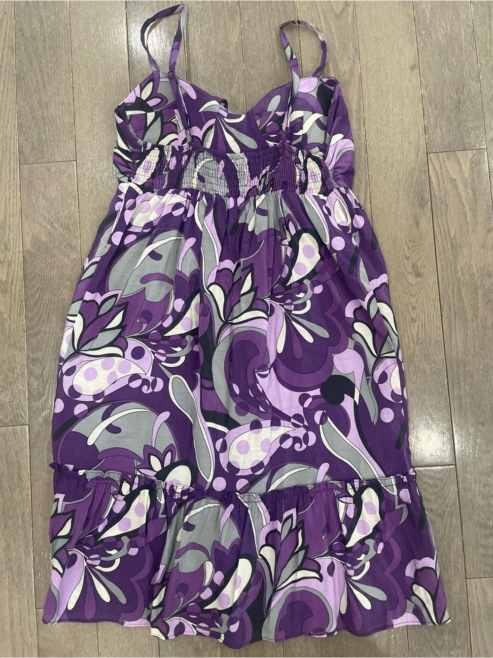 Guess Purple Floral Tie-Front Slip Dress F🔥 - Size Medium - Picture 14 of 15